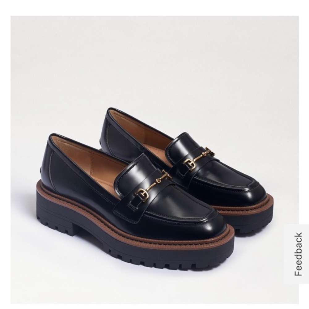 SAM EDELMAN - black LAURS Lug Sole Loafer